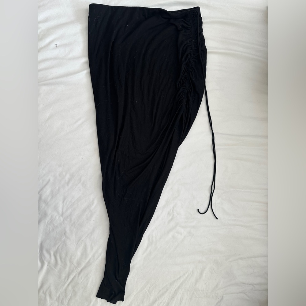 Helmut Lang Black Slit Skirt